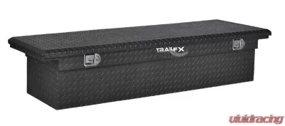 TrailFX Crsovr- LP Angled Sgl Lid Dia Tread Matte Black 16 Gauge Alum 69x19.25x13.5 - 120703